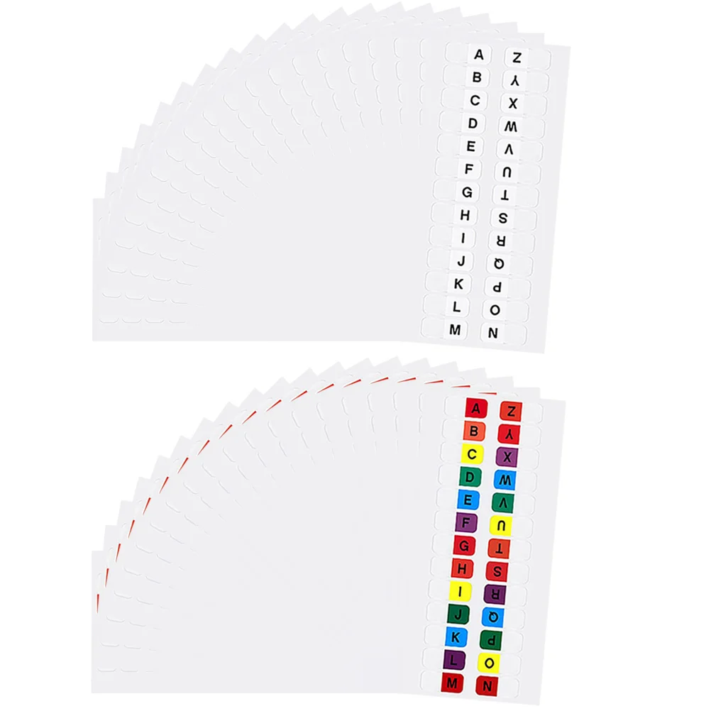 30 Sheets Alphabet Index Stickers Tabs for Binders Labels Note Pads Reading Sticky Bookmark Student