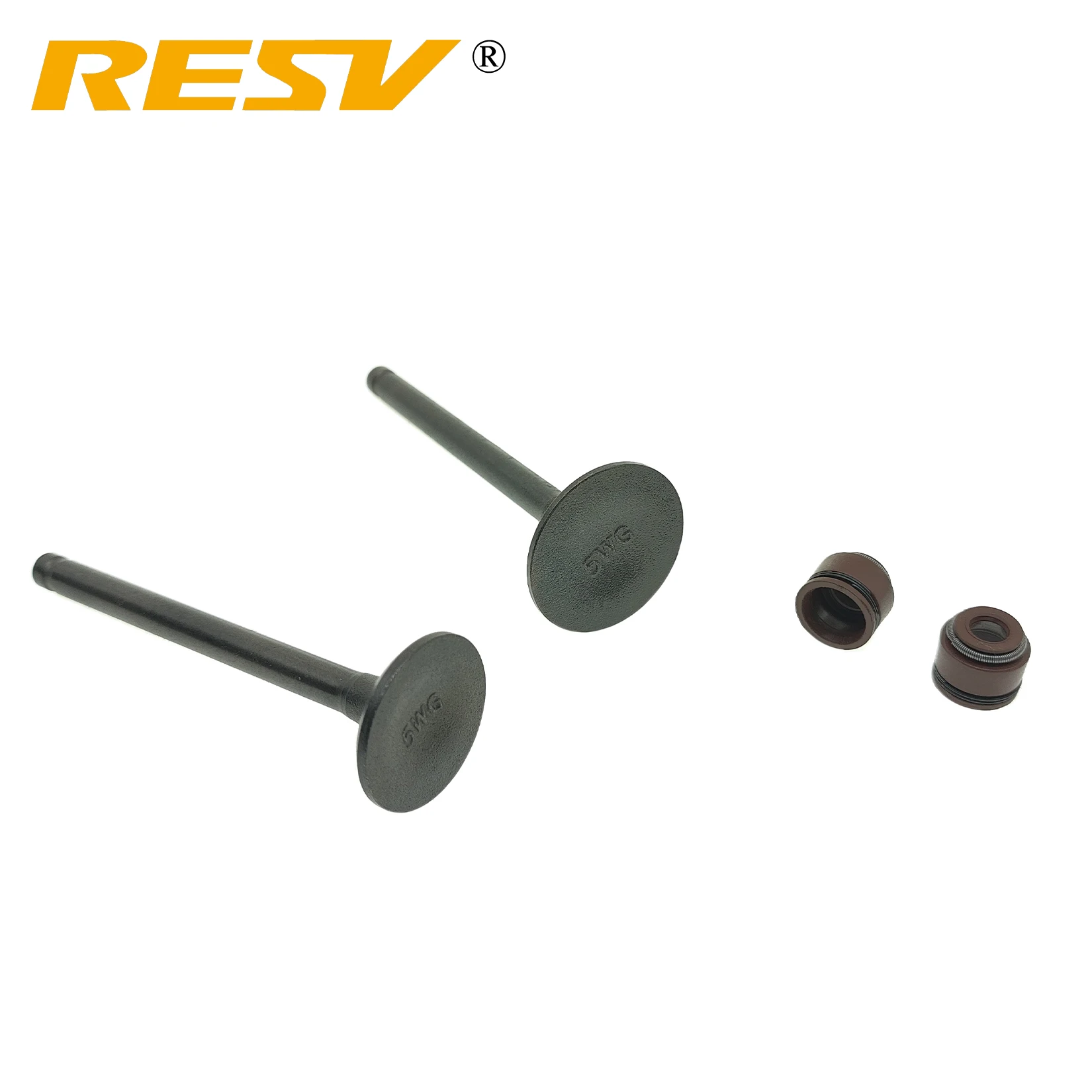 RESV for Yamaha ZY125T-3 ZY125T-4 ZY125T-5 ZY125T-6 ZY125T-7 ZY125T-8 ZY125T-9 ZY 125 Valve Intake Exhaust Stem Valve Oil Seal