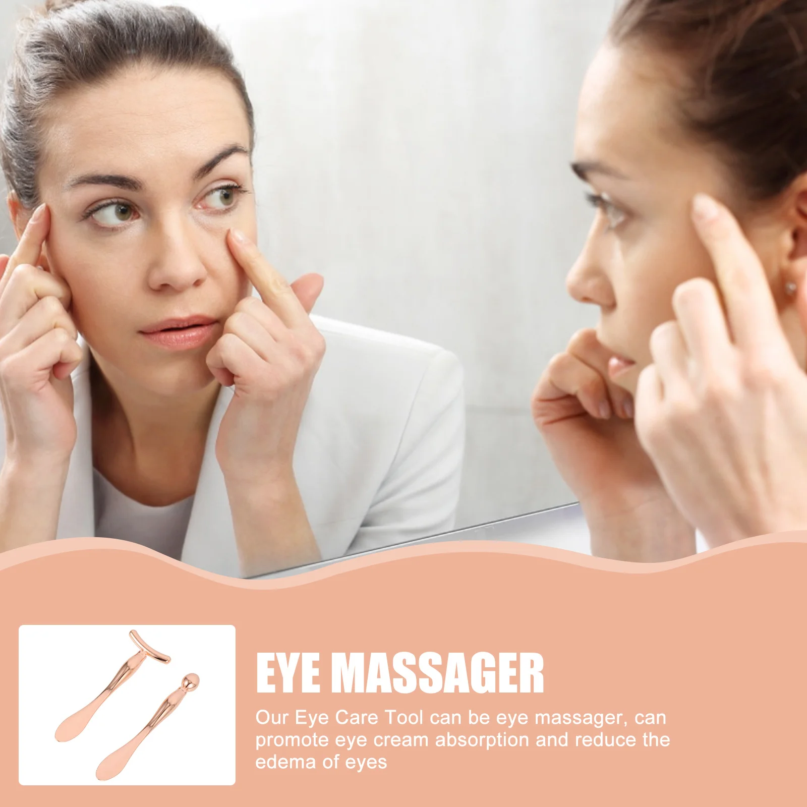 

Набор кремовых палочек Т-образной формы, 2 шт., с массажной ложкой для ухода за защитой от слоеного глаза, косметический шпатель, инструмент для моделирования лица, крем