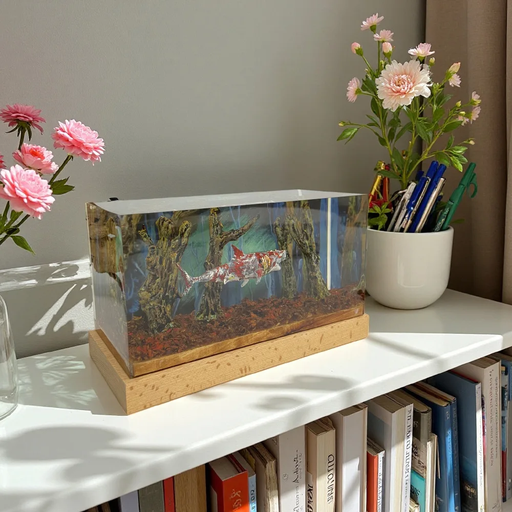 

Статуя зомби-акула премиум-класса из смолы, ночник серии Rotting Forest, креативный подарок на Хэллоуин