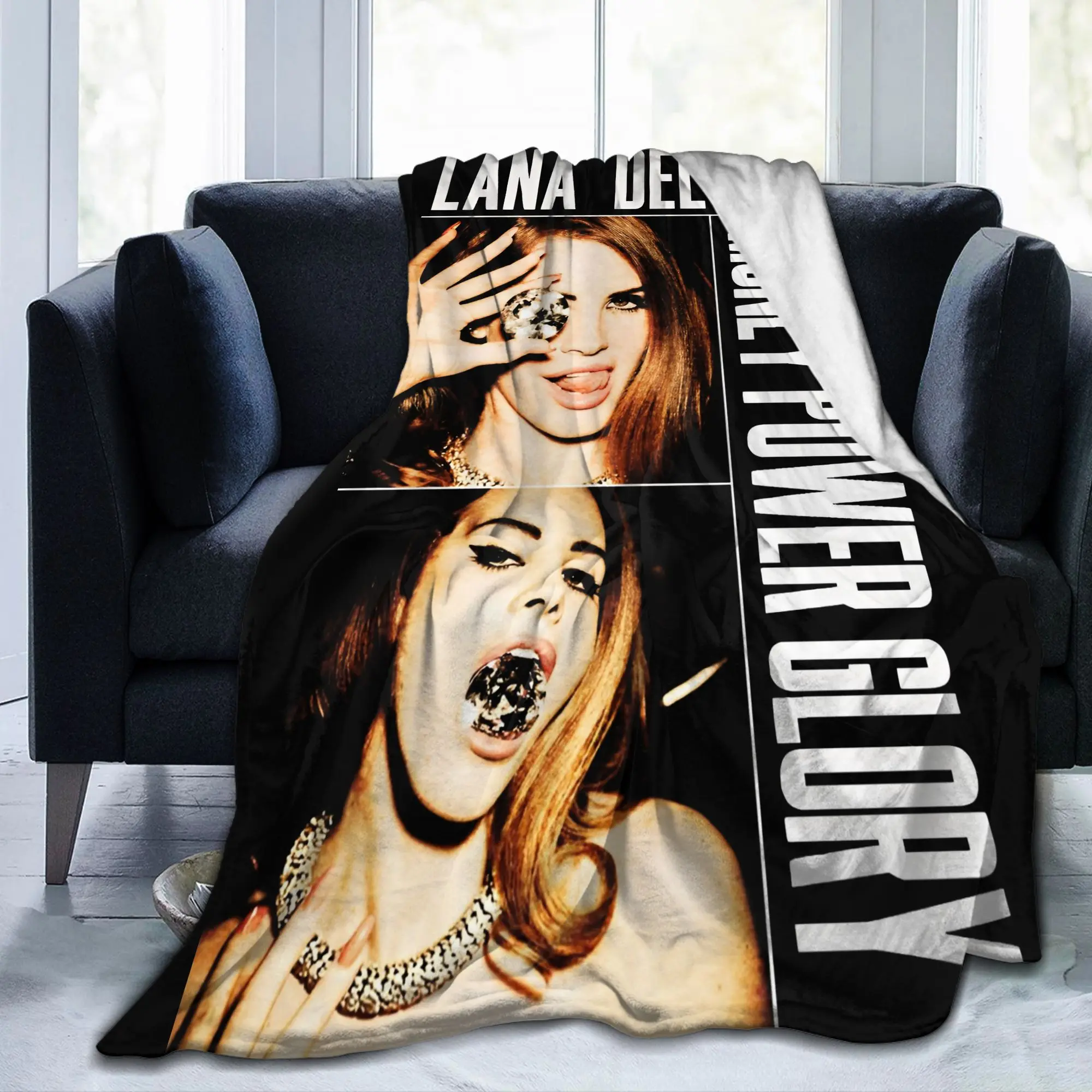 لانا ديل ري المغني غطاء بطانية الفانيلا ألبوم الموسيقى Ldr الإبحار فائقة النعومة رمي البطانيات الفراش الأريكة لحاف متعدد الوظائف #2