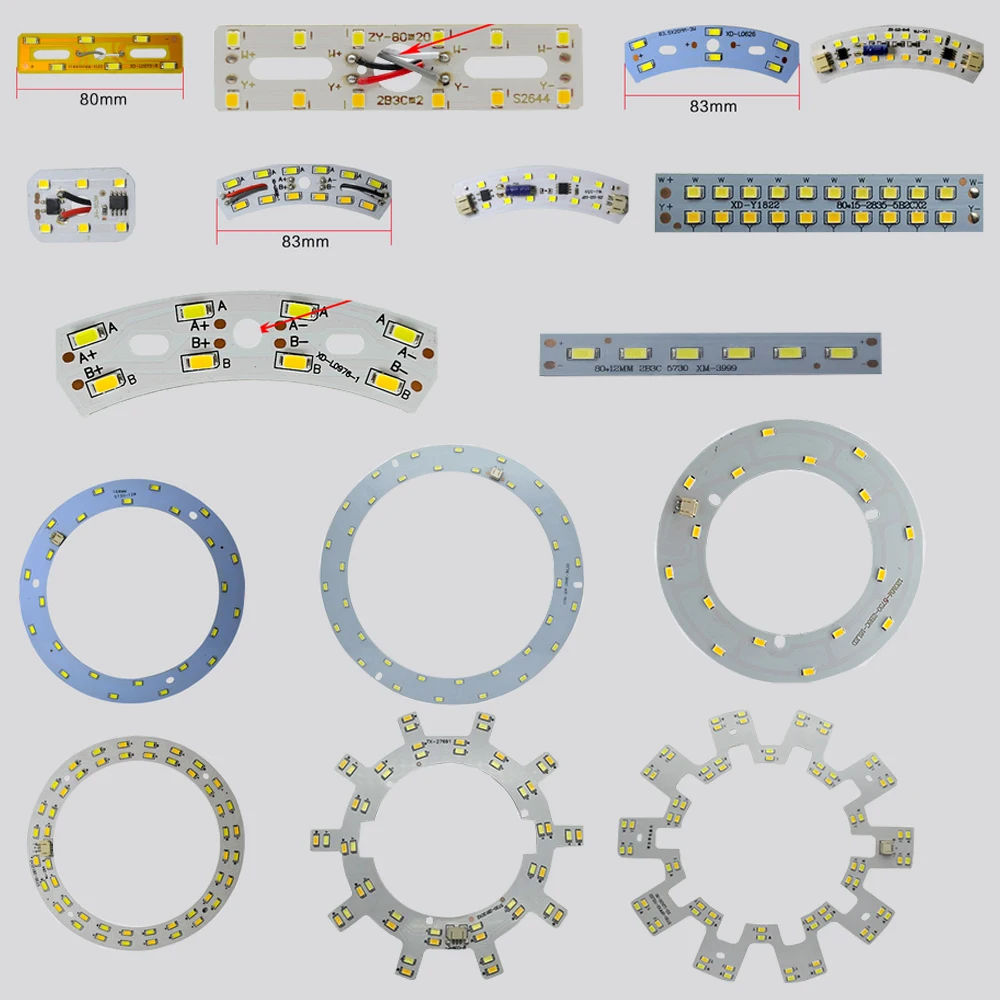 3W/4W/8W/12W/18W 6/10mm Bore 220V White Warm Yellow SMT SMD Round ARC Ring Square Round LED Light Base Bulb Lamp Bead Emitter