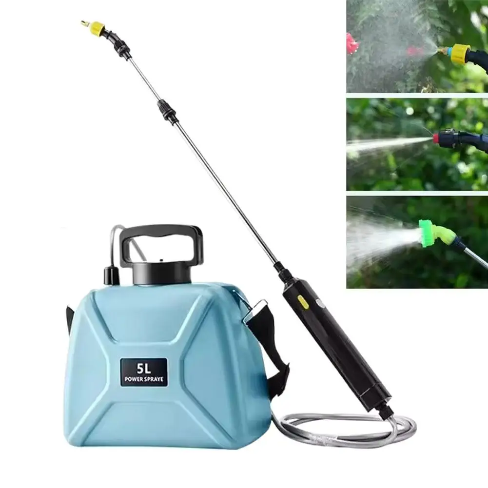 5L Automatic Electric Sprayer Portable Garden Plant High-Pressure Agricultural Sprayer for Home Shoulder Style Irrigation Tool