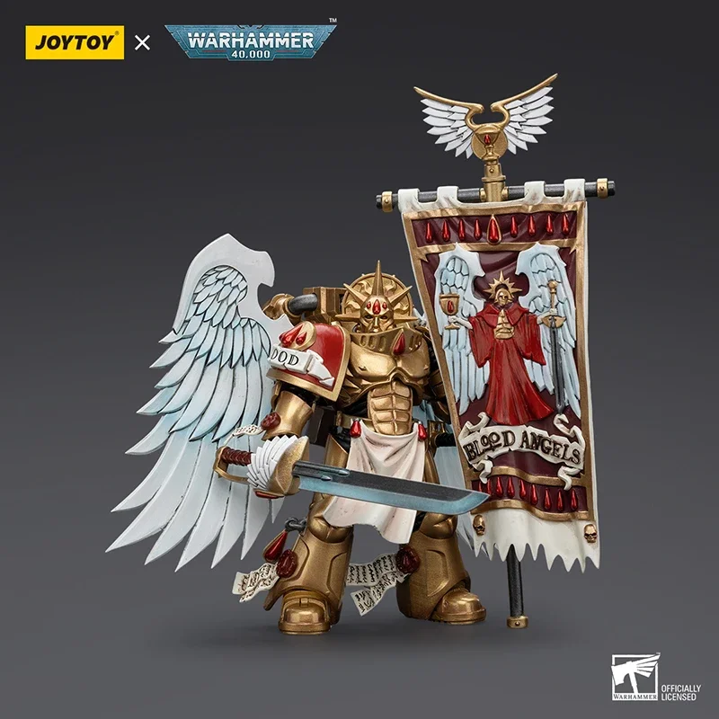 Joytoy warhammer 40k figura de ação 1/18 escala sangue anjo guarda sanguínea articulado modelo militar boneca menino brinquedo presente ornamento