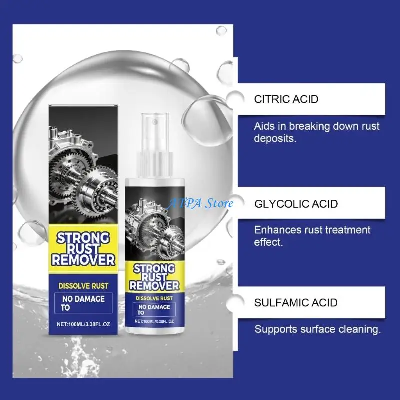

U13C 100ml Iron Contamination Abolisher for Car Paint Safe Solution Quickly Dissolves Metal Particles On All Paint Surfaces
