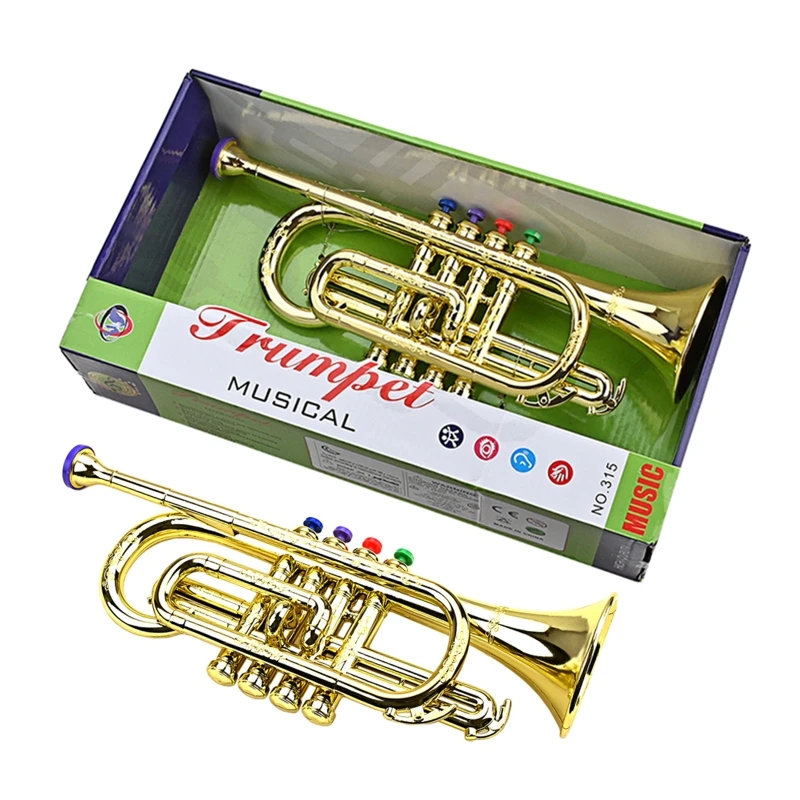 

1Pcs Trumpet for Kids, Plastic Trumpet Toy Musical Instrument Toy Early Educational Trumpet Toy for Boys Girls 24BD