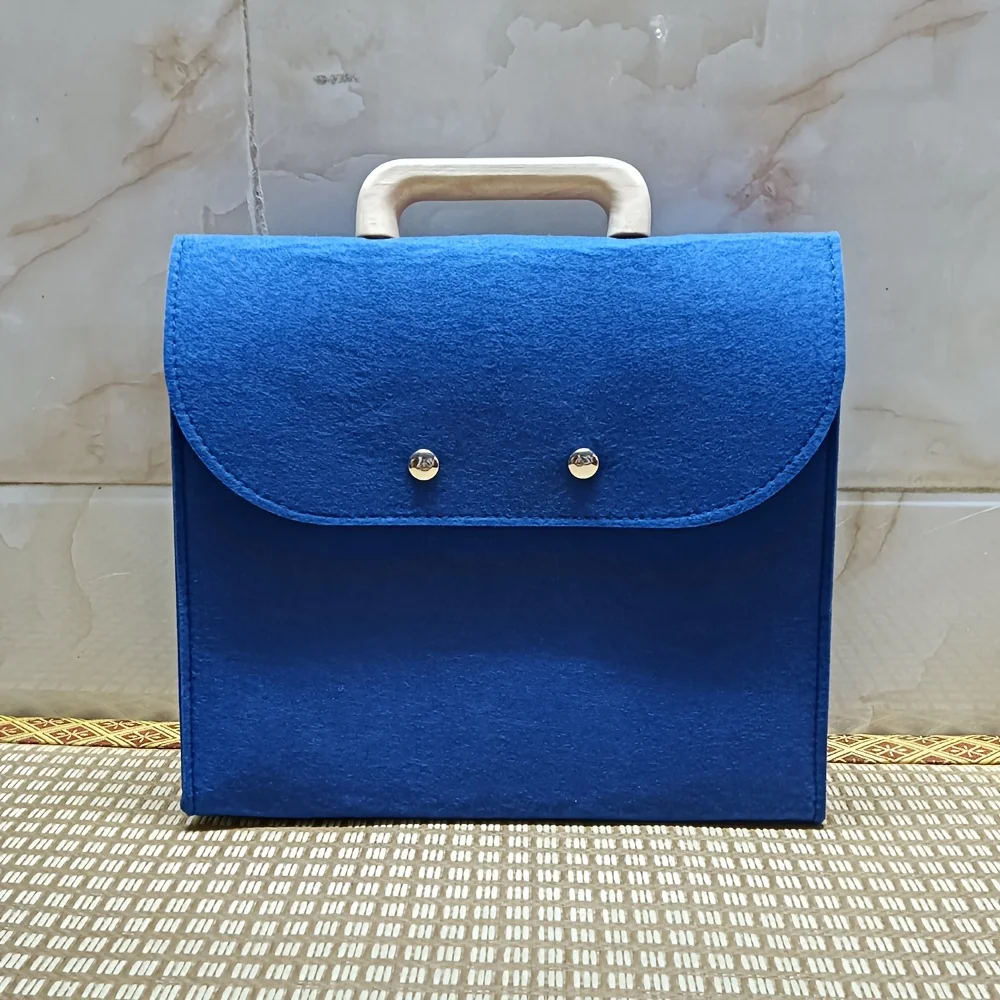 حقيبة تخزين لباد محمولة باللون الأزرق، حقيبة محمولة، ممتعة، بسيطة وبأسعار معقولة، مناسبة أيضًا للأطفال والطلاب للاستخدام