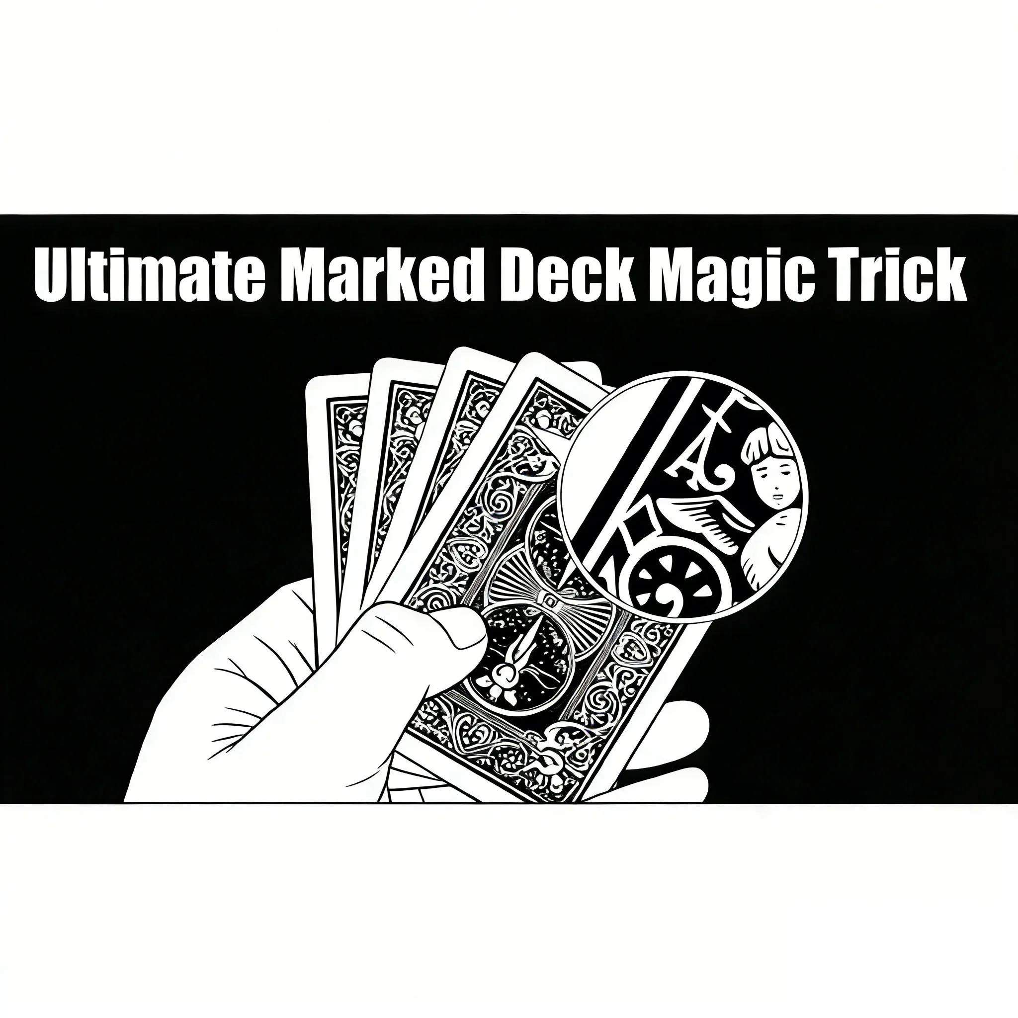 Ultimate Marked Deck Magic Trick Card Magic Close Up Magia Magicians Prop Accessory Illusion Gimmick Tutorial (Red / Blue)