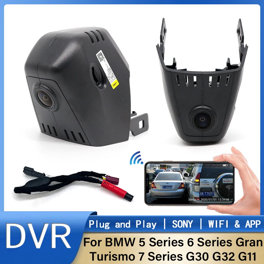 

Dash Cam For BMW 5 Series 6 Series Gran Turismo 7 Series G30 G32 G11,Plug and play HD 1080P Car DVR WiFi Camera Wirless OEM Look