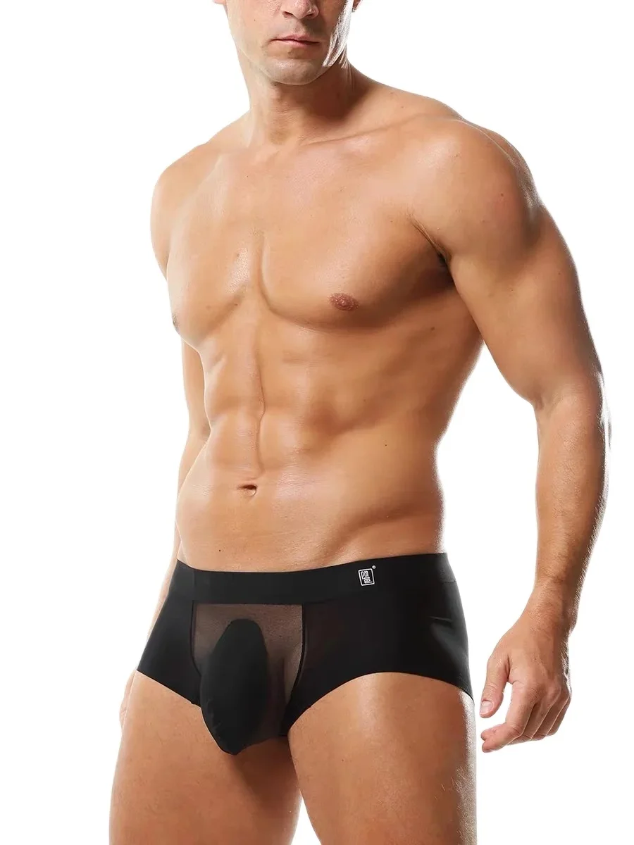 Boxer Ultra Fin en Soie Glacée pour Homme, Sous-Vêtement en Maille Personnalisée, Pantalon Amusant