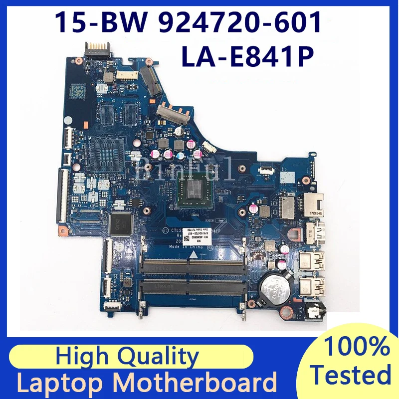 

924720-601 924720-501 924720-001 Mainboard For 15-BW Laptop Motherboard With A6-9220 CPU CTL51/CTL53 LA-E841P 100% Working Well