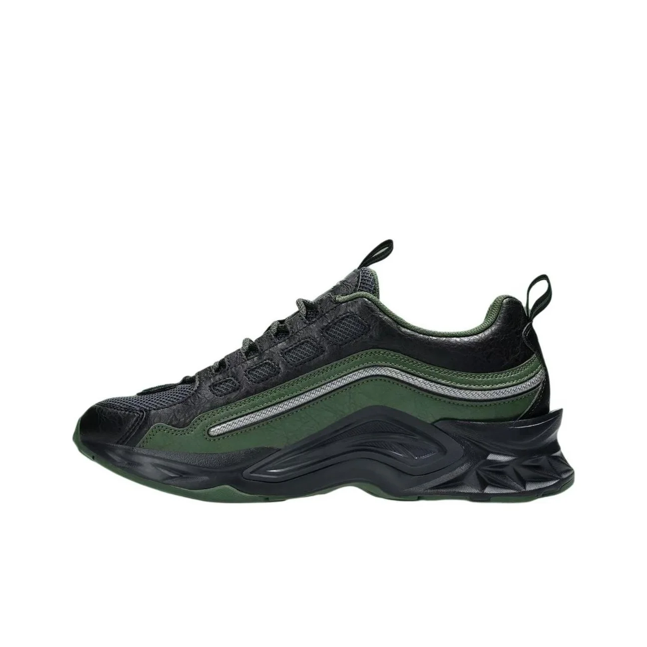 ASICS Protoblast Running Shoes Men's Low Top Black/Green 1203A643-020