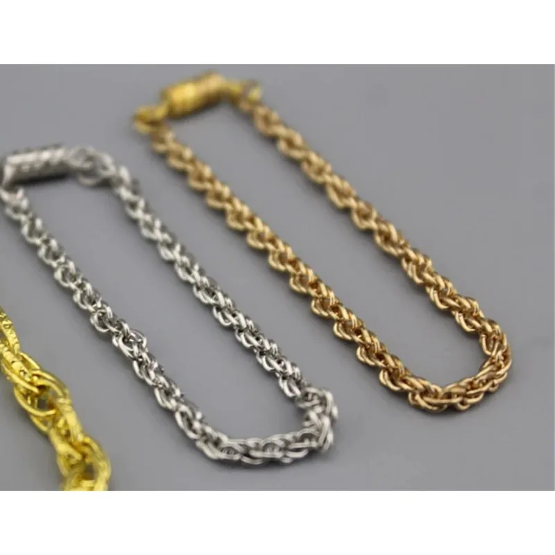 Mini-Mode-Accessoires im Maßstab 1:6: Gold/Silber Halskette und Armband für 12-Zoll-Actionfiguren