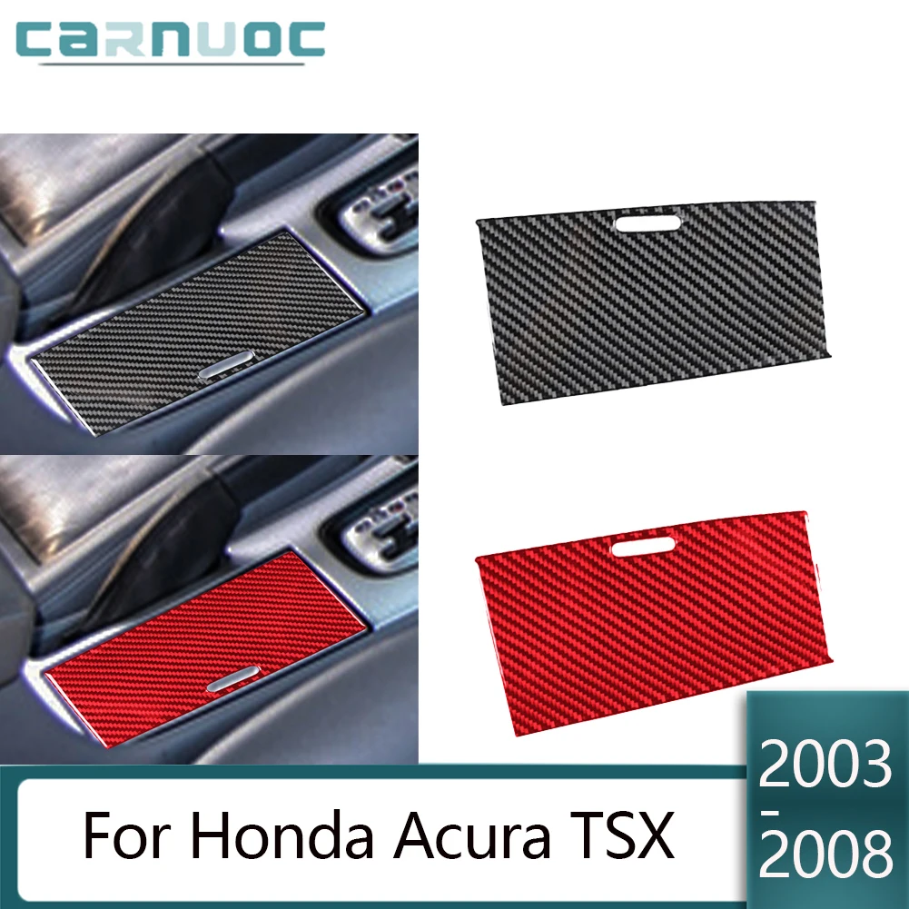 Center Console Water Cup Cover Carbon Fiber Stickers For Honda Acura TSX 2003 2004 2005 2006 2007 2008 Car Interior Accessories
