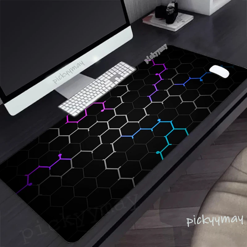 Technologie grand tapis de souris tapis de souris de jeu grand tapis de souris de joueur tapis de clavier en caoutchouc tapis de bureau tapis de souris géométrique