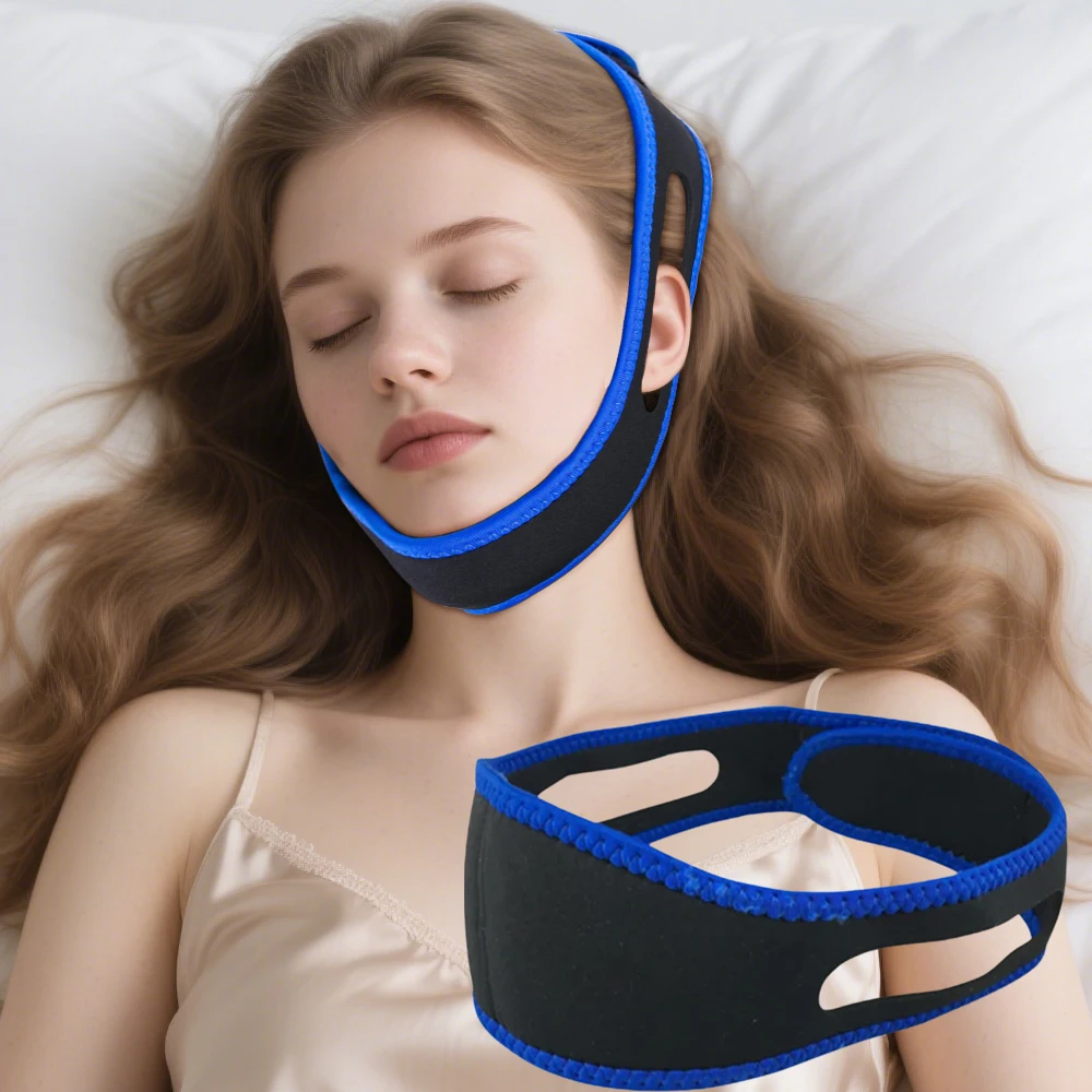 1PC CPAP Anti Snore Chin Strap Stop Snoring Adjustable Snore Belt Sleep Apnea Chin Support Straps Health Care Sleeping Aid Tools