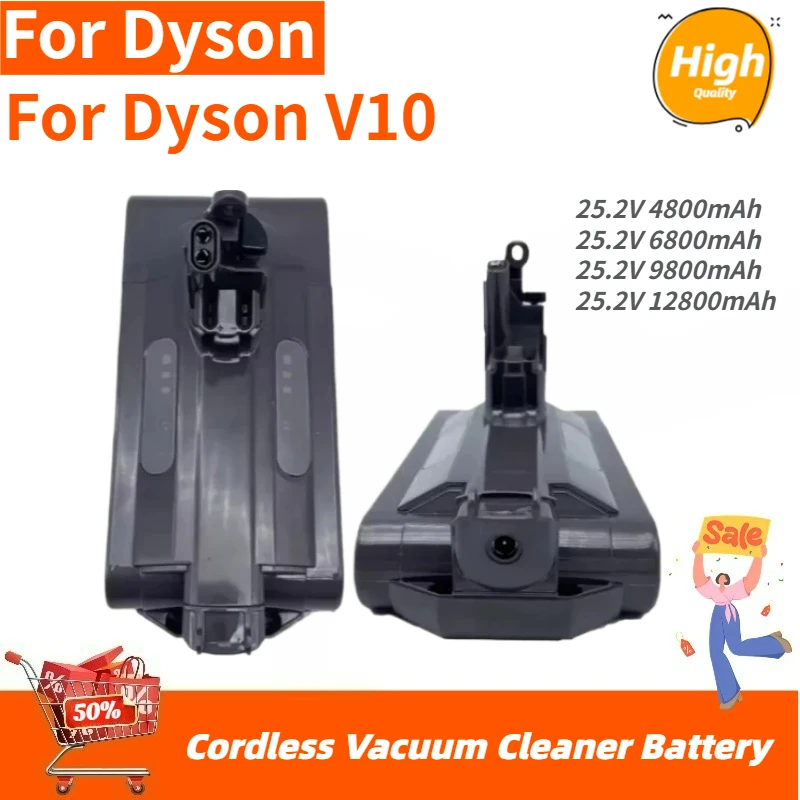 

Аккумулятор для беспроводного пылесоса высокой емкости 25,2 В 12800 мАч для Dyson V10, новый высококачественный сменный аккумулятор