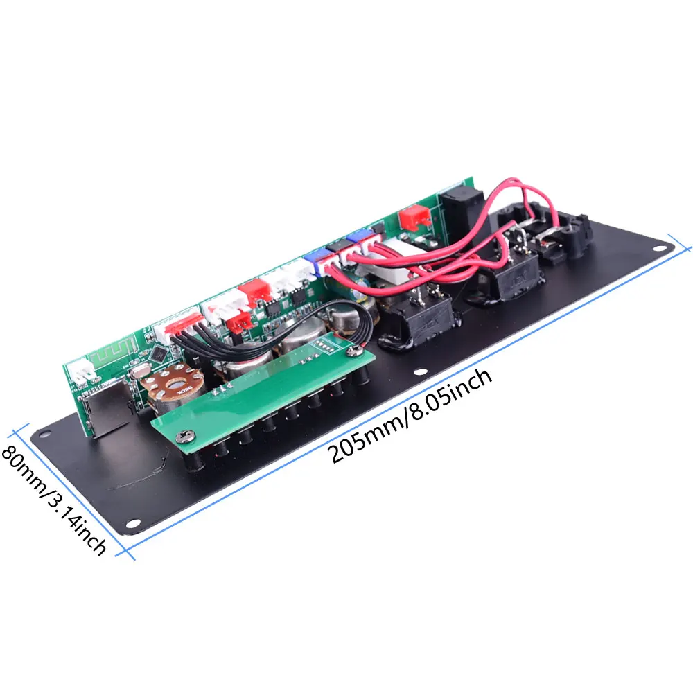 20W Bluetooth Audio Amplifier Board MP3 Subwoofer Microphone Amp USB TF FM Remote Control Car Music Lossless Heavy Bass Sound