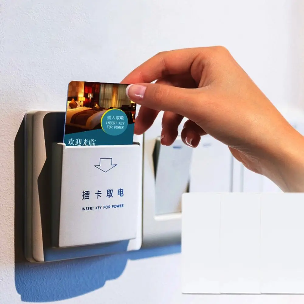 Cartão de controle de acesso icid de frequência 13.56mhz, chip 1k s50, cartão de gerenciamento de atendimento em branco, pvc, nfc, compatível com cartão clone com 10 peças