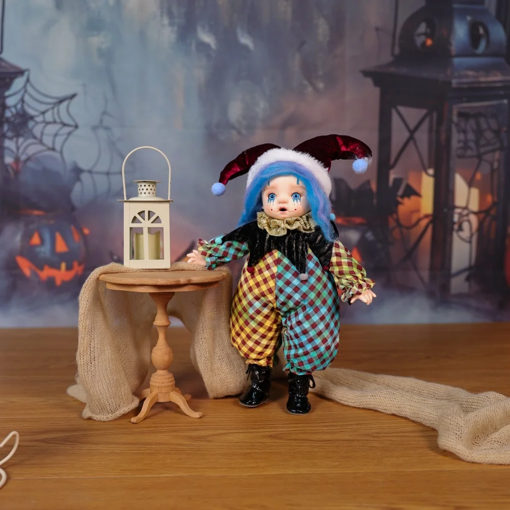 ตุ๊กตาพอร์ซเลนเหมือนจริง Cloveray ขนาด 14 นิ้ว ตุ๊กตาตัวตลกเซรามิกน่ารัก ตุ๊กตาเซรามิกคุณภาพสูง งานศิลปะสะสม