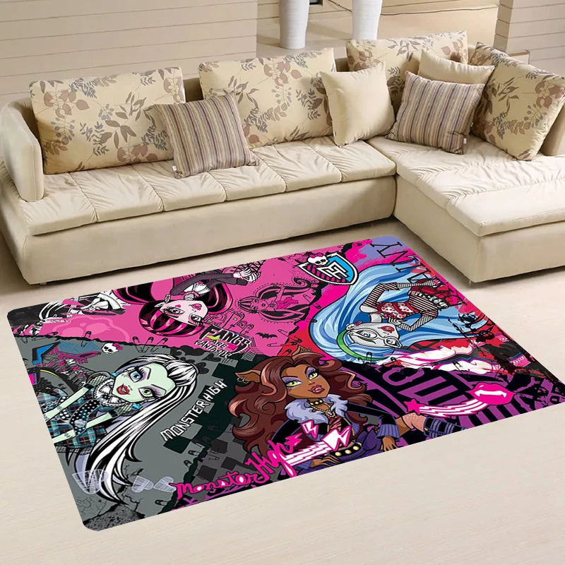 Girl Room Doormat M-Monster H-High Rugs Entrance Door Anime Kitchen Rug Cute Cartoon Foot Mat Balcony Carpets Home Carpet Mats