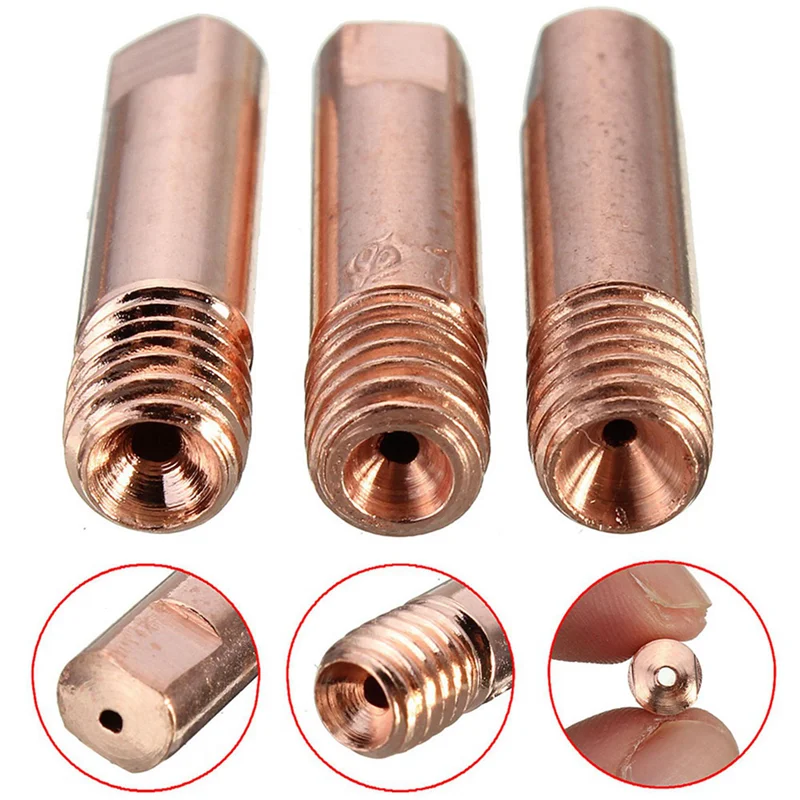 

HLZS-28Pcs MB-15AK Welding Torch Consumables 0.8Mm Contact Tips Gas Nozzle For 15AK MIG Welding Torch