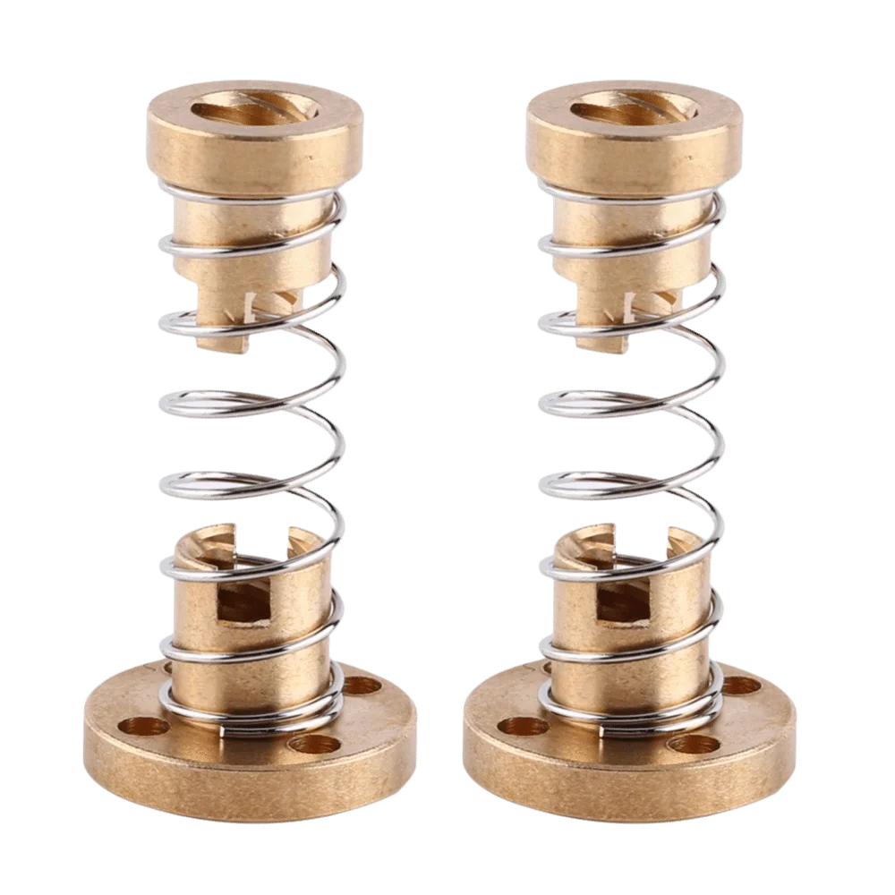 2pcs Durable Spring Loaded Anti Backlash Nut Mounting Thread Precision Spring Loaded Nut Acme Thread Nut For CNC Machine