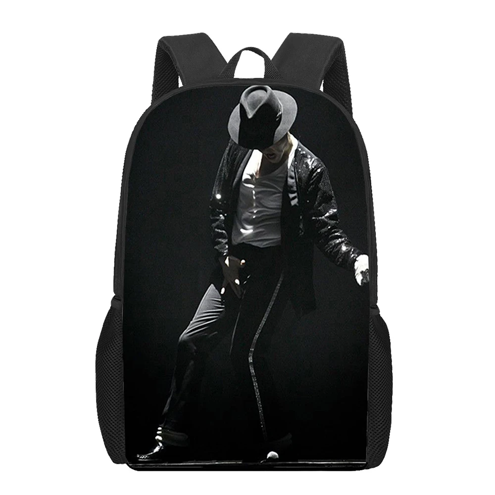 Michael Jackson Kids School Bags  3D Printed Book Bag Men 16 Inch Backpack For Teen Boys Kindergarten Bagpack Children Mochila