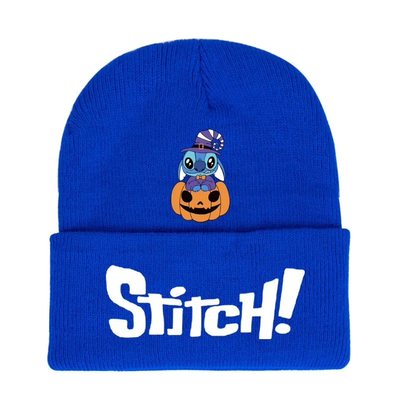 Disney Stitch Dzianinowa Czapka Ciepłe Czapki Moda Utrzymuj Ciepło Hip Hop Kreskówka Czapki Czaszki Zimowe Dla Mężczyzn Kobiet Prezenty Halloween