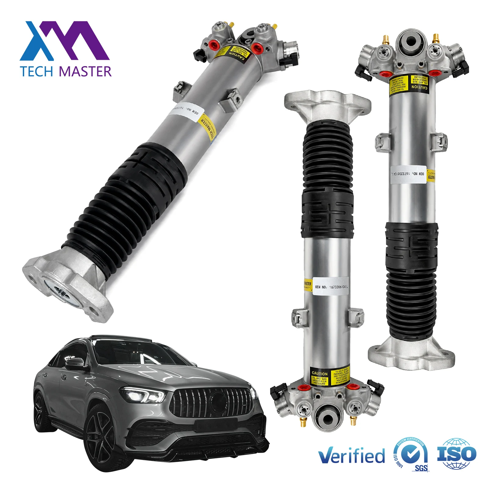 1673206204 Rear Right ADS Shock Absorber For Mercedes W167 GLE GLS AMG Maybach Airmatic Shocks Auto Suspension Systems Kit New