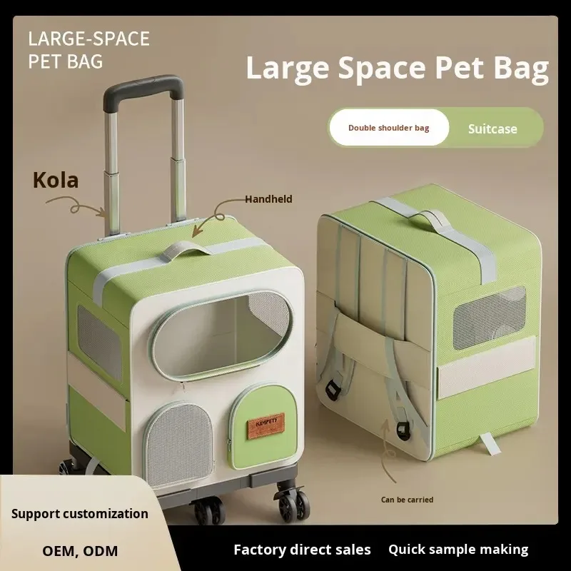 ZONGYAN Pet Carrier Large Space Breathable Pet Travel Bag Detachable Design Shoulder Hand Backpack For Outdoor Walking Trip