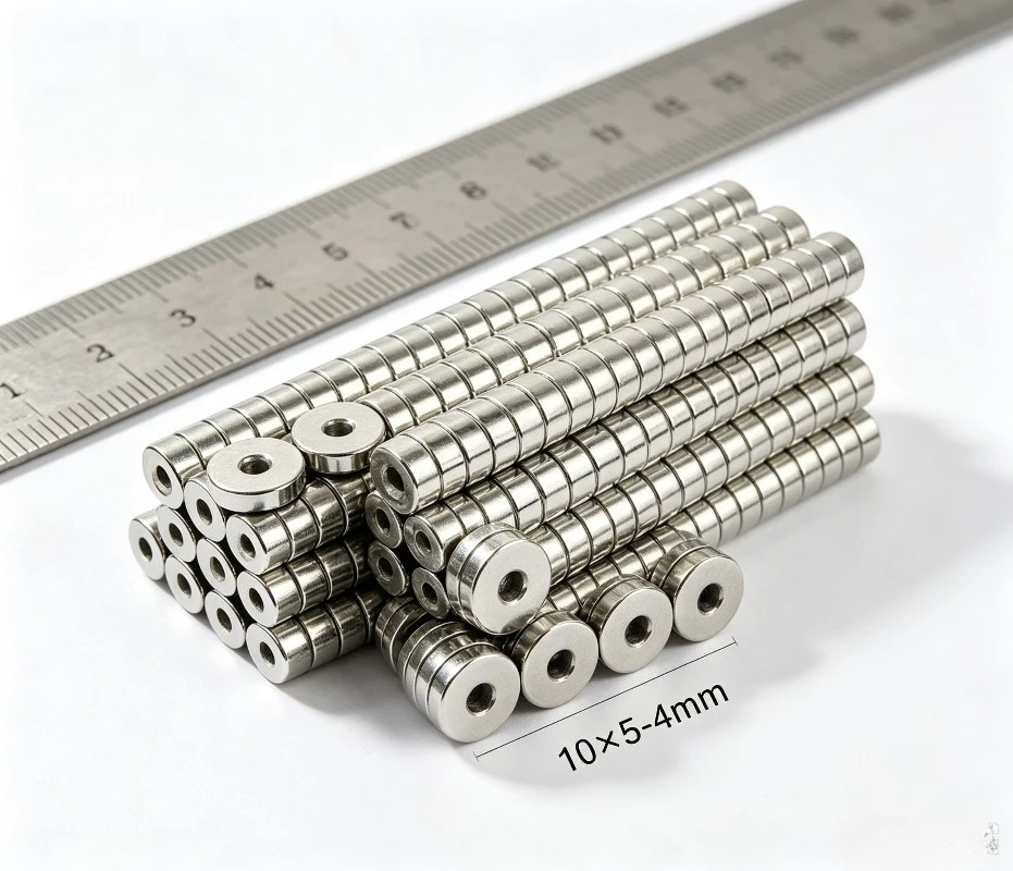 10x5‑4mm Countersunk Round Disc Neodymium Magnet Strong 10x5mm Outer Dia 4mm Hole Permanent NdFeB Magnetic Magnets 10*5‑4 mm