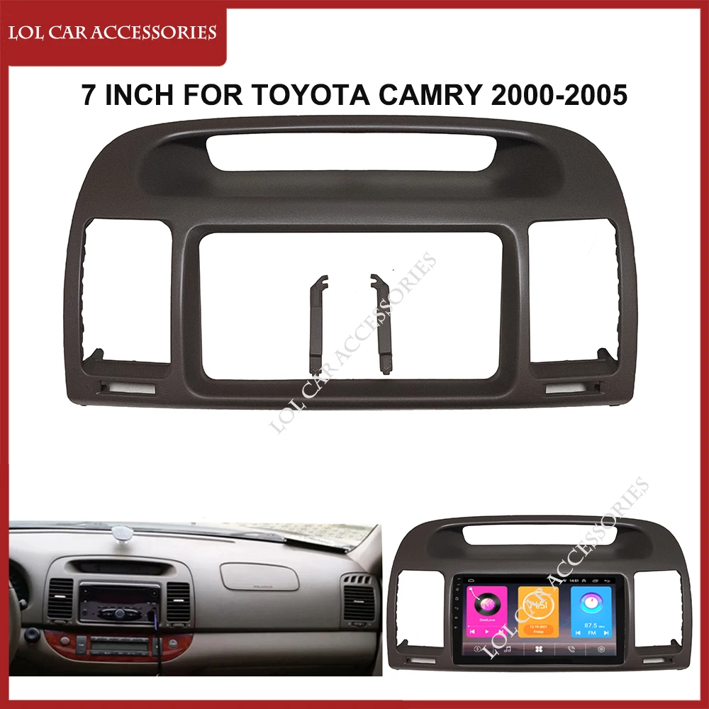 

7 Inch Fascia For Toyota Camry 2000-2005 Car Radio Android MP5 GPS Player 2 Din Head Unit Stereo Dash Casing Frame Panel Cover