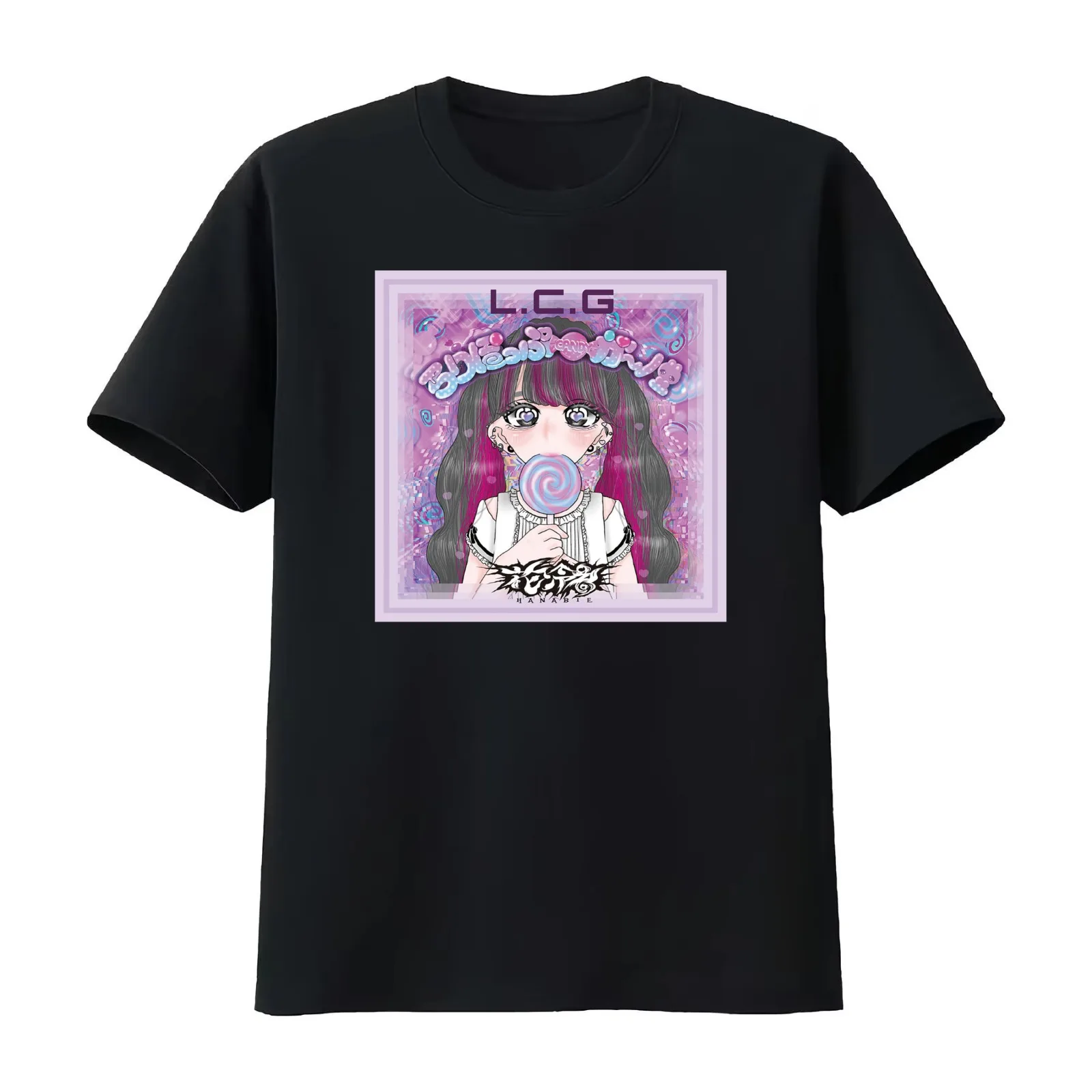 HANABIE BAND T-Shirt Summer Casual Cotton Tee Oversized Streetwear Tops Vintage Graphic Print Loose Fit Short Sleeve
