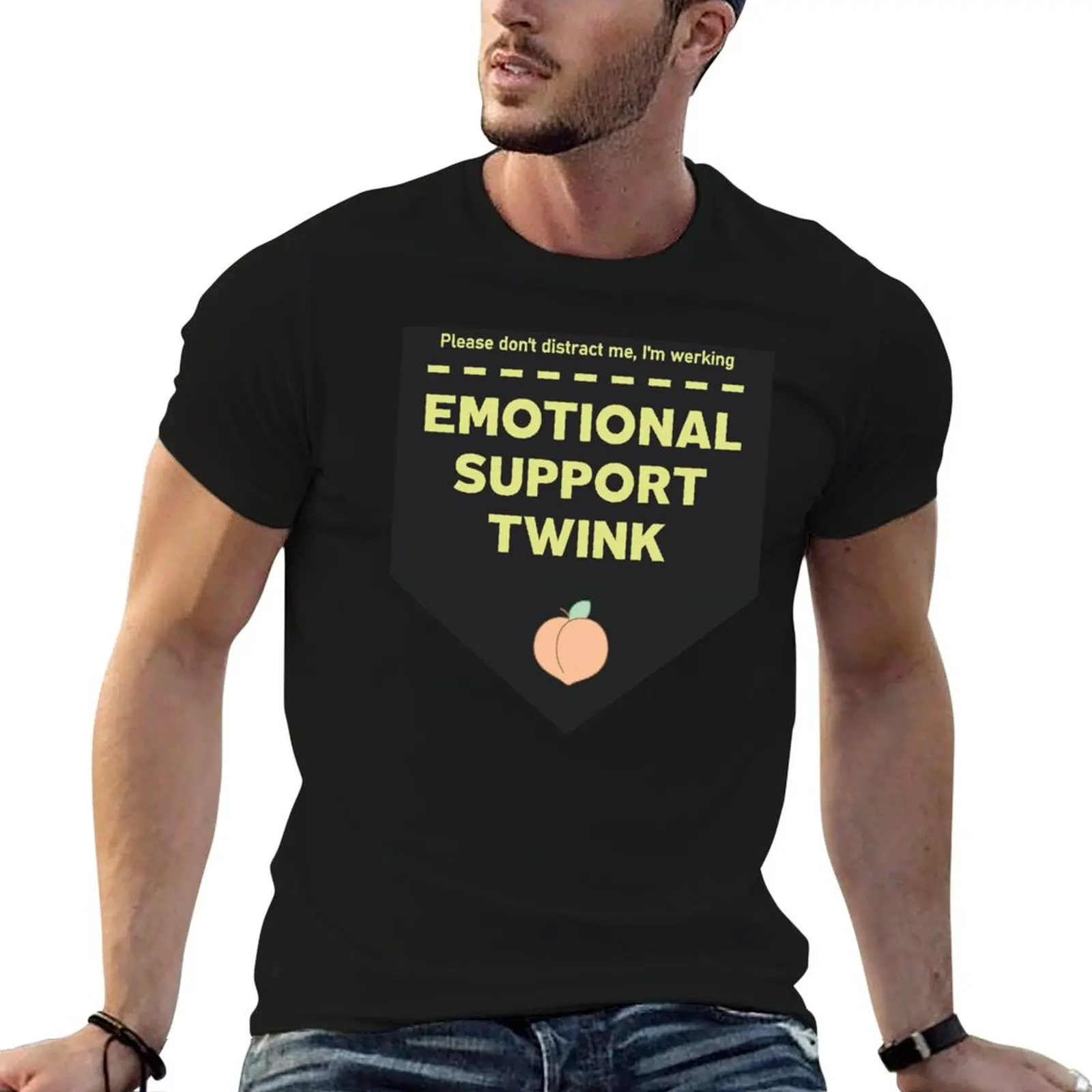 Emotional Support Twink T-Shirt vintage graphic tee blanks mens t shirts pack