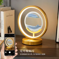 Quicksand Hourglass Bedside Lamp Home Bedside Lamp Estudo Decoração Quente Criativo LED Abajur, Ring Light, New Hourglass