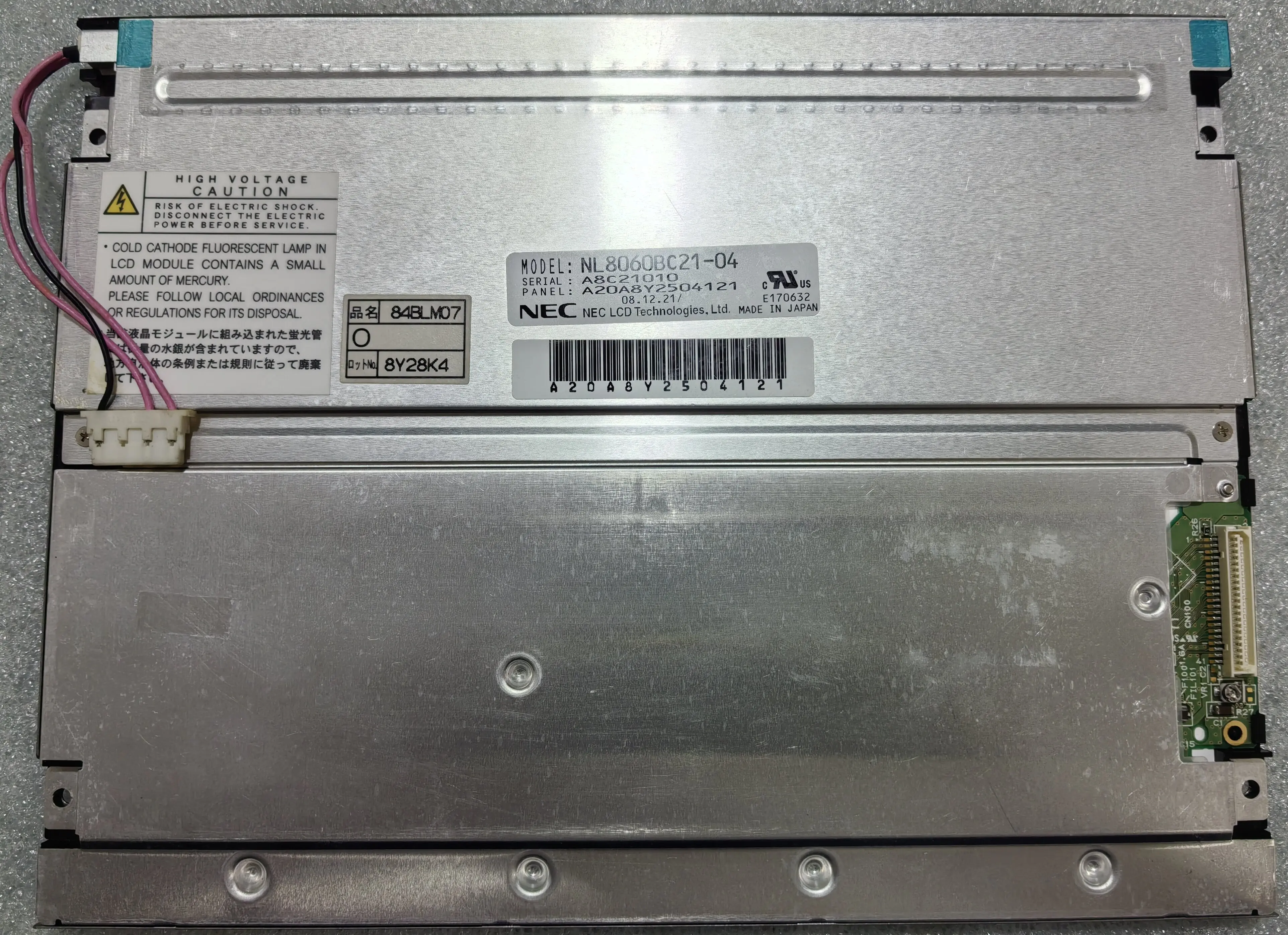 

Original NL8060BC21-04 8.4-inch industrial screen, tested in stock