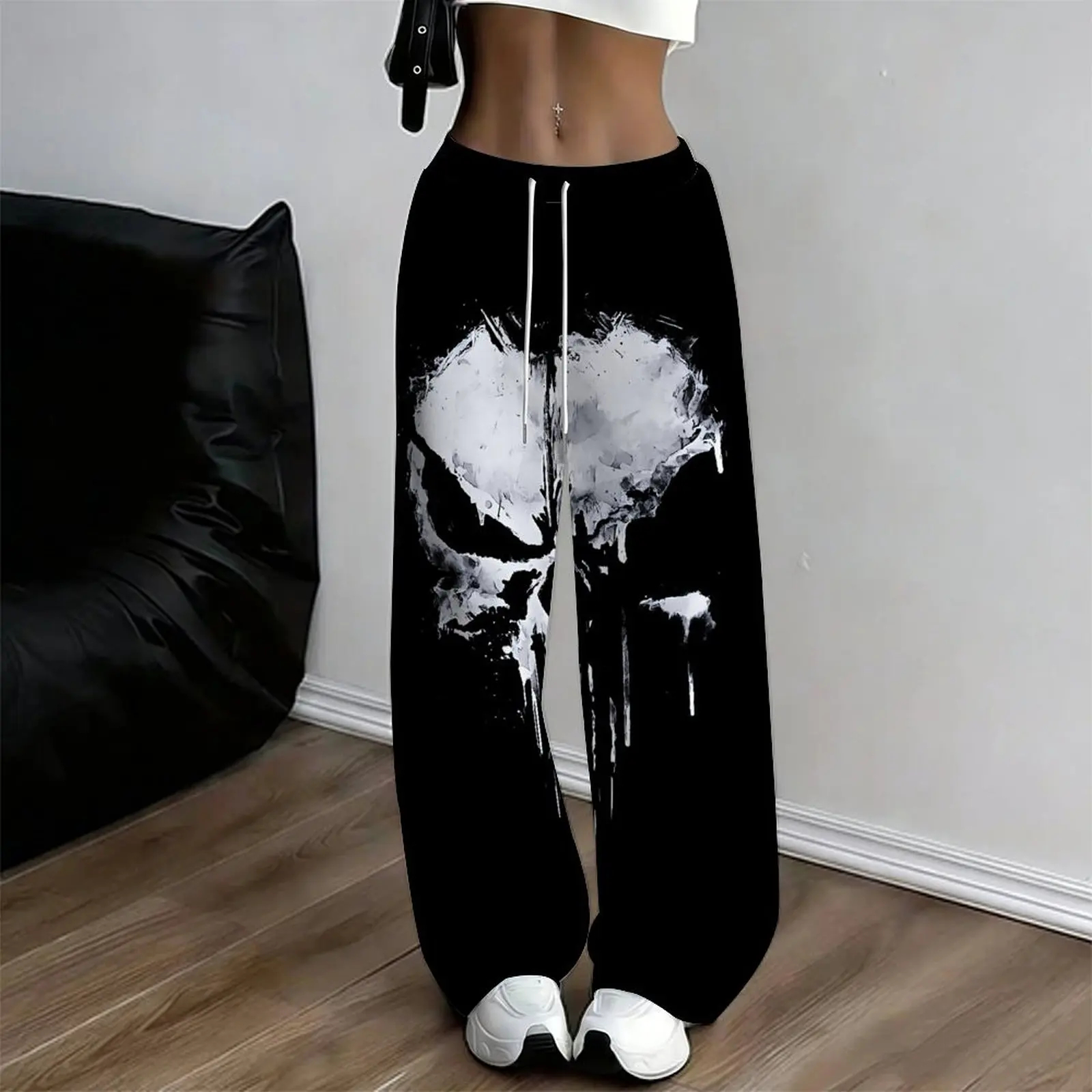 Women's Autumn Winter Casual Wide Leg Pants, Fashion Everyday Commuting Trousers, Retro Loose Vacation Pants