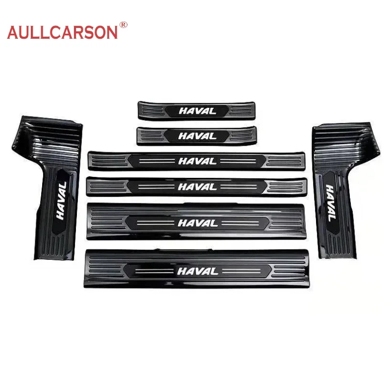 

For New Haval F7 2024 2025 Stainless Steel Car Door Sill Protector Trim Scuff Pedal Threshold Cover Accessories 8 Pieces