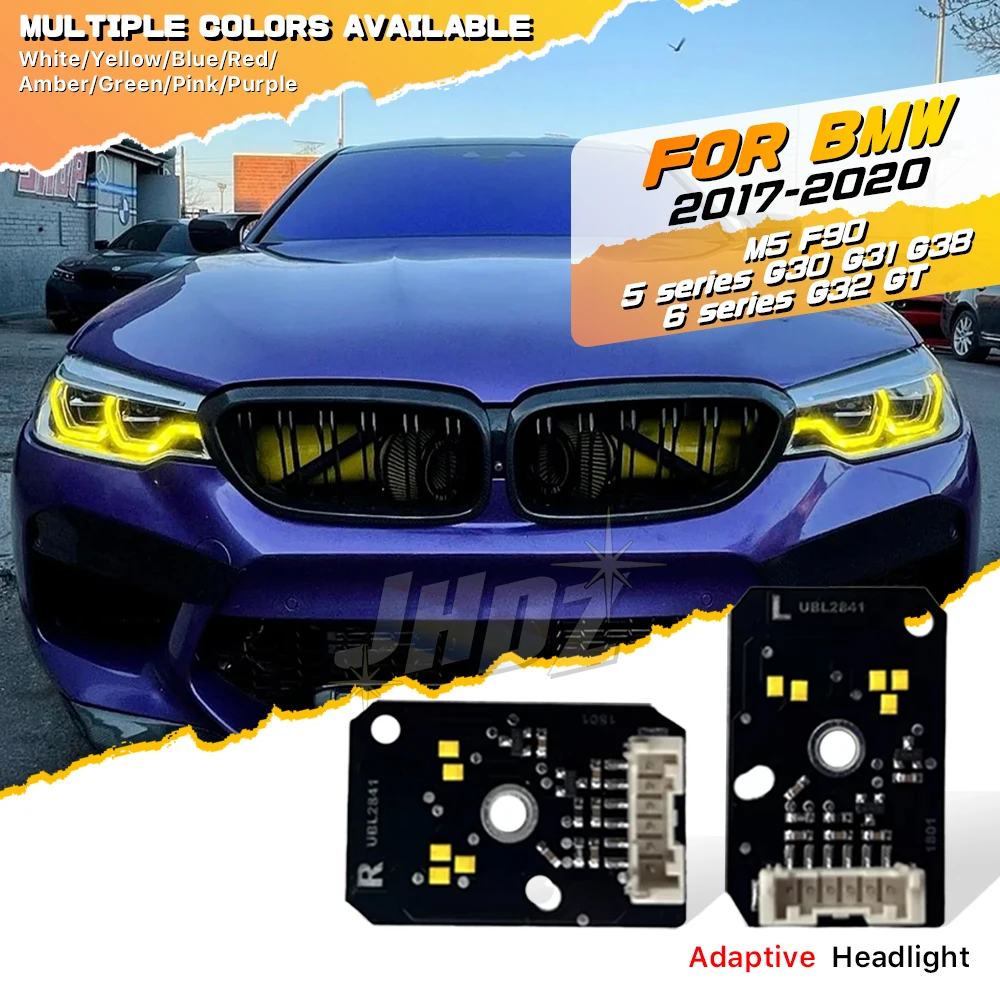 

Желтый янтарный светодиодный комплект DRL «ангельские глазки» для BMW 5 серии M5 F90 G30 G31 G38 G32 2017-2020, адаптивная светодиодная фара 63117214939