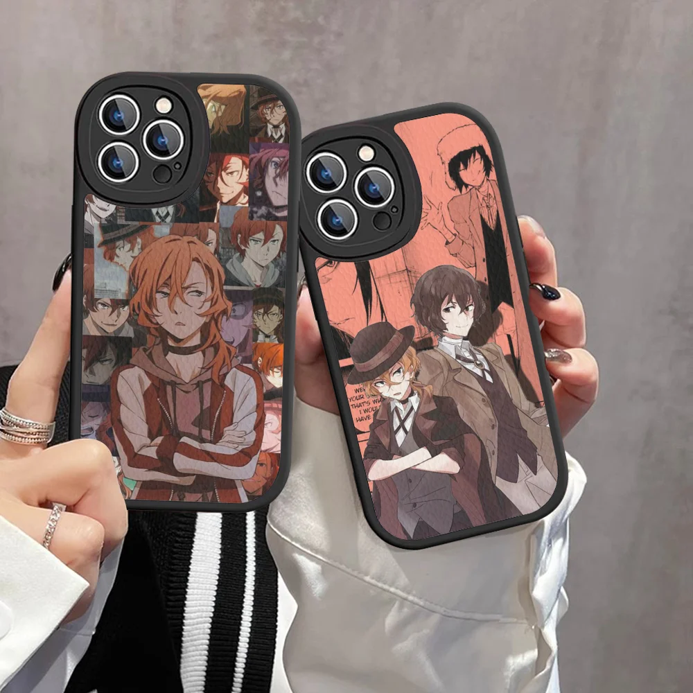 Japan Bungou Stray Dog Dazai Osamu Phone Case Hard Leather For IPhone 16 15 14 13 12 Mini 11 14 Pro Max Xs X Xr 7 8 Plus Fundas