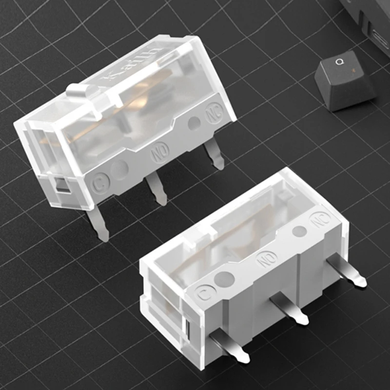 2pcs 3pcs  Kailh White Sword Micro Switch 100M life For gaming mouse 3 Pin used on computer mouse mice left right button 25g