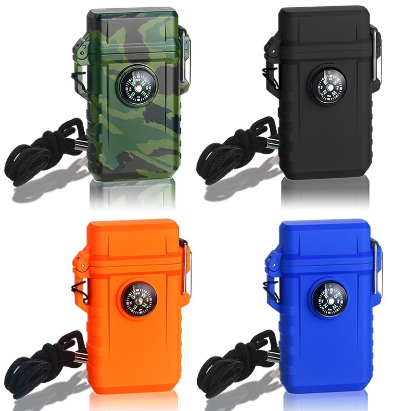 Outdoor Camping Sports ABS long time seal windproof waterproof Jet torch flame cigar butane Inflatable gas cigarette lighter