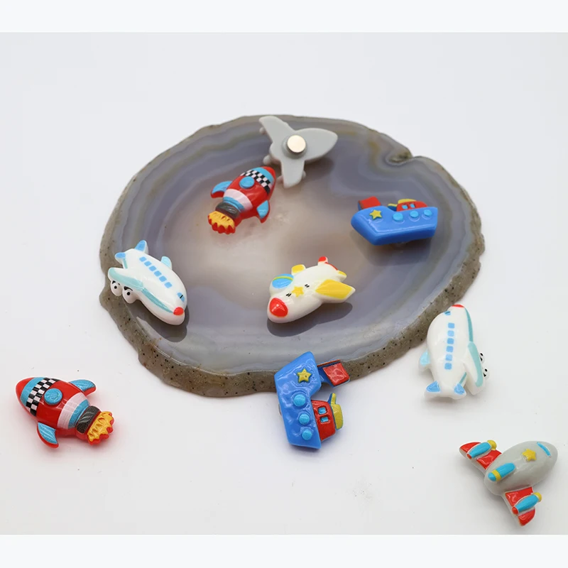 Rocket Airplane FighterJet Missile Warship Military Series Strong Refrigerator Magnets Home Decor Resin Handicraft Message Board
