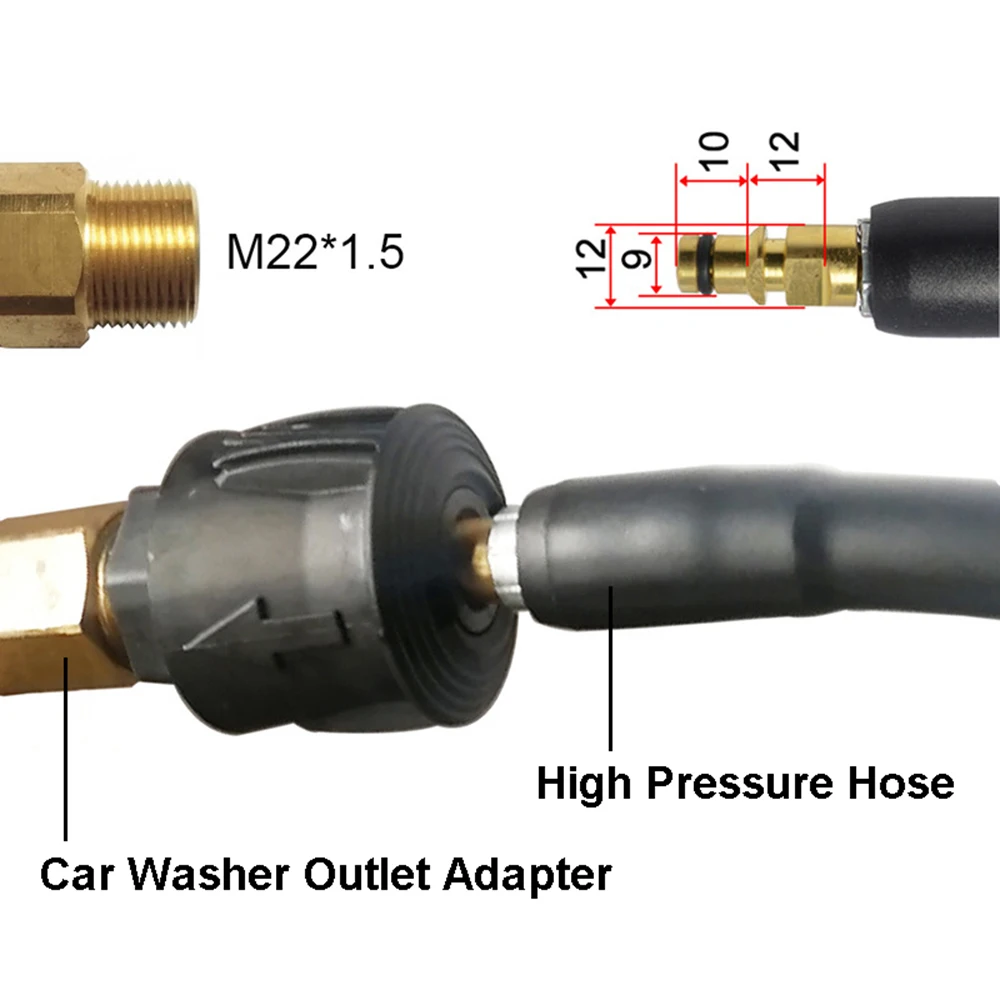 Magas légnyomású levegő Sürgetés Csavaralátét Kerti tömlő Adapter Csatol vmihez vel autó Csavaralátét Felvevőpiac Adapter majd Kerti tömlő számára parkside karcher nilfisk Aprópénz Csatol vmihez