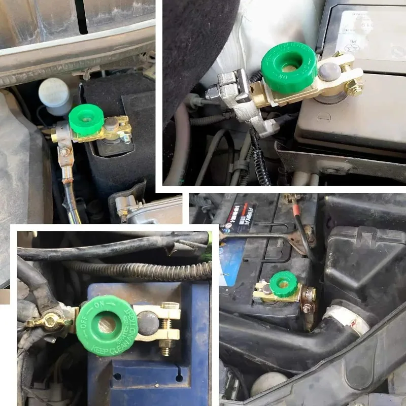 Heavy-Duty Brass Car Battery Disconnect Switch Quick Cut-off Isolator 12V 24V with Knob Anti-Leakage Battery Terminal Car Repair view 5