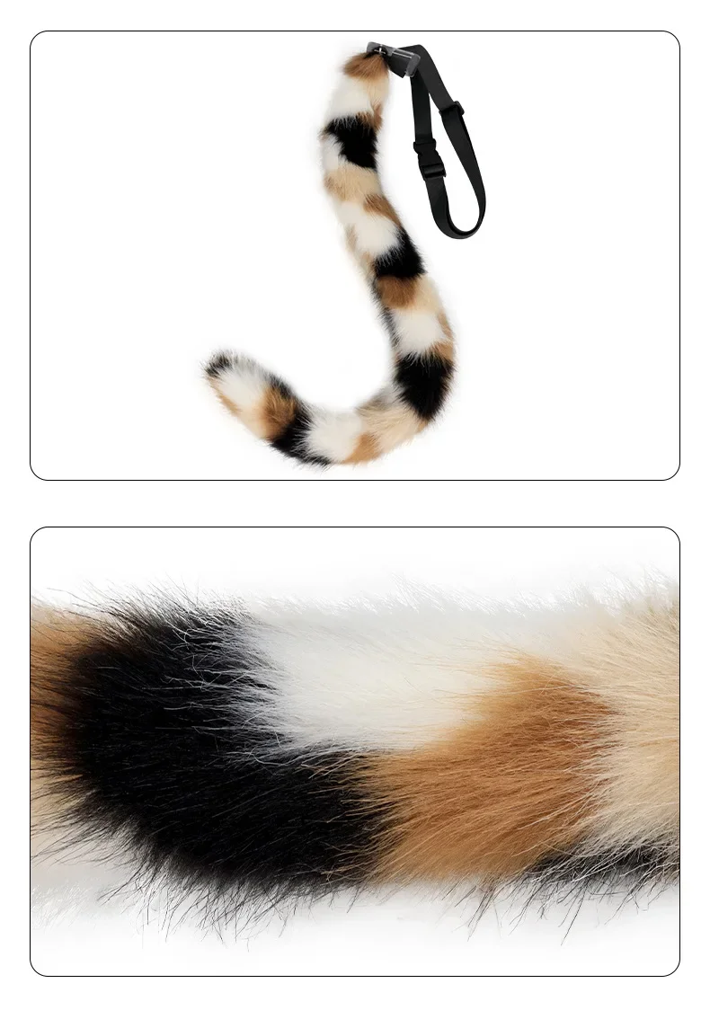 Orecchie e coda di animali Orecchie di peluche Cerchietto per capelli Accessori per costumi Code lunghe per travestimento Compleanno Carnevale Donne Ragazze Vacanze