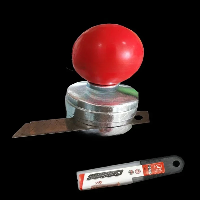 Manual Woodworking Trimmer Red Ball PVC Blister Film Scraping Bright Plated Youmu Veneer Knife Quick Trimming