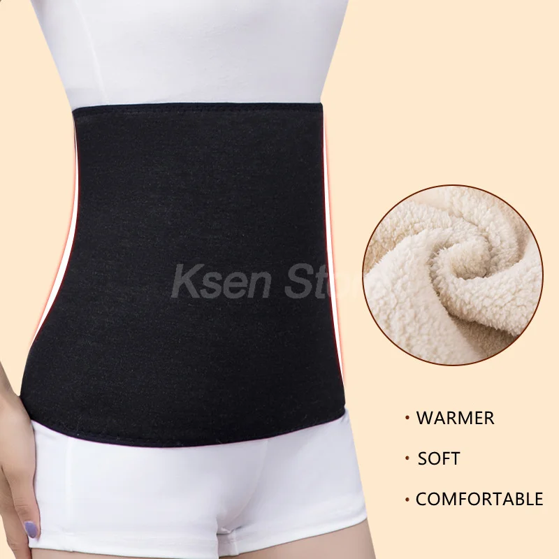 Warm Back Belt Thermal Cashmere Waist Warmer Heating Wrap Band Back Brace Kidney Binder Themal Kidney Waist Support Abdominal