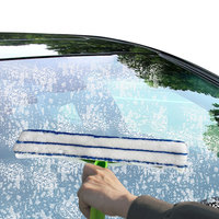 Silicone Window Squeegee Kit T Bar Multifunction Clean Scraper Reusable Microfiber Cleaning Mop for Shower Glass Mirror Door Car